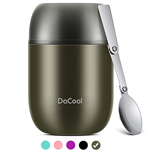 DaCool Hot Food Jar Insulated Lunch Box Container Vacuum Stainless Steel 16 Ounce
