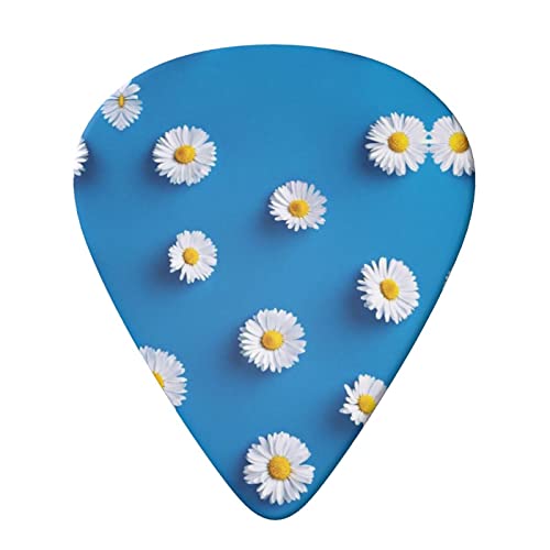 White Daisy Lot de 6 médiators pour guitare acoustique, guitare électrique, basse, ukulélé – fins, moyens et épais. - Les Beatles, Paul McCartney, John Lennon, RIngo Starr, George Harrison White Daisy Lot de 6 médiators pour guitare acoustique, guitare électrique, basse, ukulélé – fins, moyens et épais. – Image 4