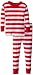New Jammies Little Boys' Toddler Organic Pajama Rw Classic Stripes, White/Red, 3T