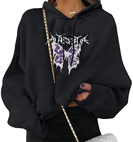 Damen Hoodie Kapuzenpullover Langarm Sweatshirt Kapuzensweatshirt mit Kapuze und Kordelzug Pullover Los Angeles Hoodie Tops Oberteile Frauen Teenager Mädchen Mode Sweater Tops Casual Shirt Bluse Cover