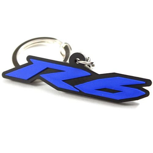 Yamaha YZF R6 YZF-R6 YZFR6 Key Chain Fob Ring logo emblem Blue