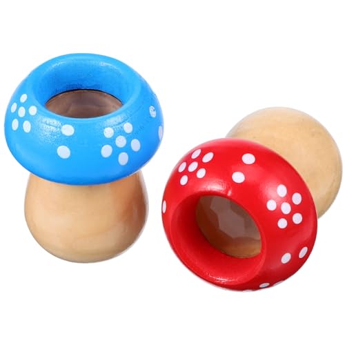 Gadpiparty 2 Stück Pilz Kaleidoskop Holzspielzeug