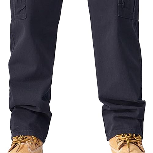 Pantalon cargo homme coupe ample cordon de serrage jambe droite travail - 6