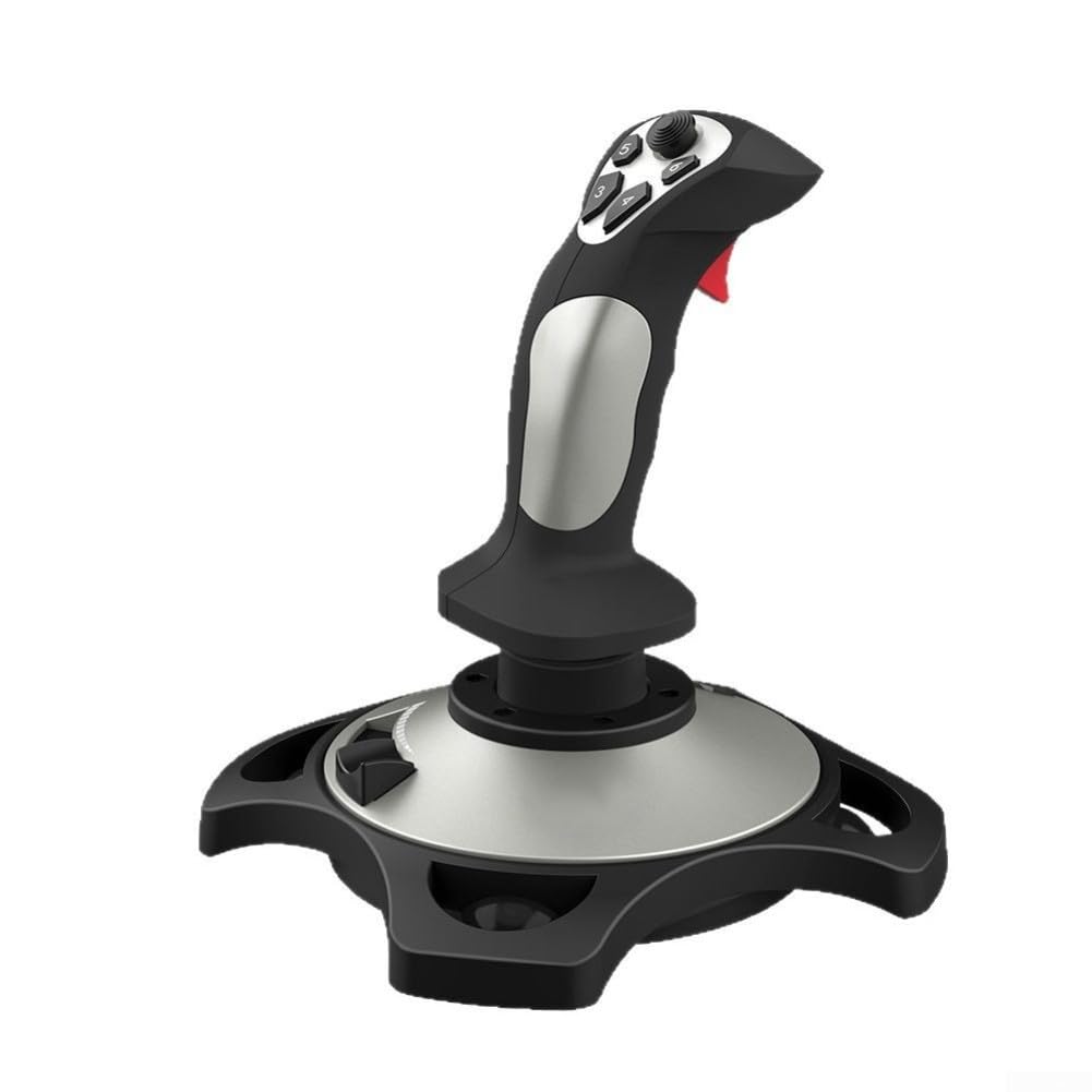 Control de vuelo de PC con gatillos de pasillo para precisión - Joystick con cable para simuladores de vuelo encendido para ventanas - Gamepad ABS de 25 cm de altura