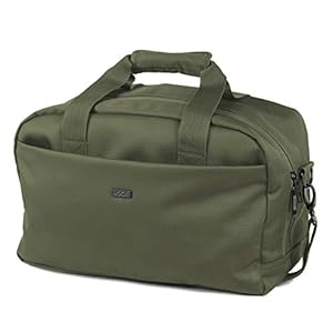 Rock Platinum Holdall Underseat Cabin Travel Bag in Olive Green – Sleek & Practical Travel Essential – Ryanair Carry-On Compliant, Padded Shoulder Strap & Lockable Zips – 40 x 20 x 25 cm 20L Capacity