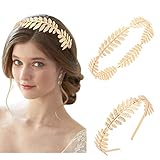 🍹 Diseño y combinación: nuestra diadema con hojas doradas es una diadema clásica con hojas doradas. Cómodo de usar y adecuado para la mayoría de las mujeres. Puedes combinar ropa elegante y peinados delicados. dando a la gente una sensación elegante y encantadora.