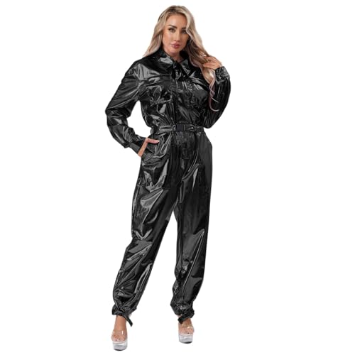 Costume pour Halloween et carnaval : combinaison métallisée confortable pour soirée femme