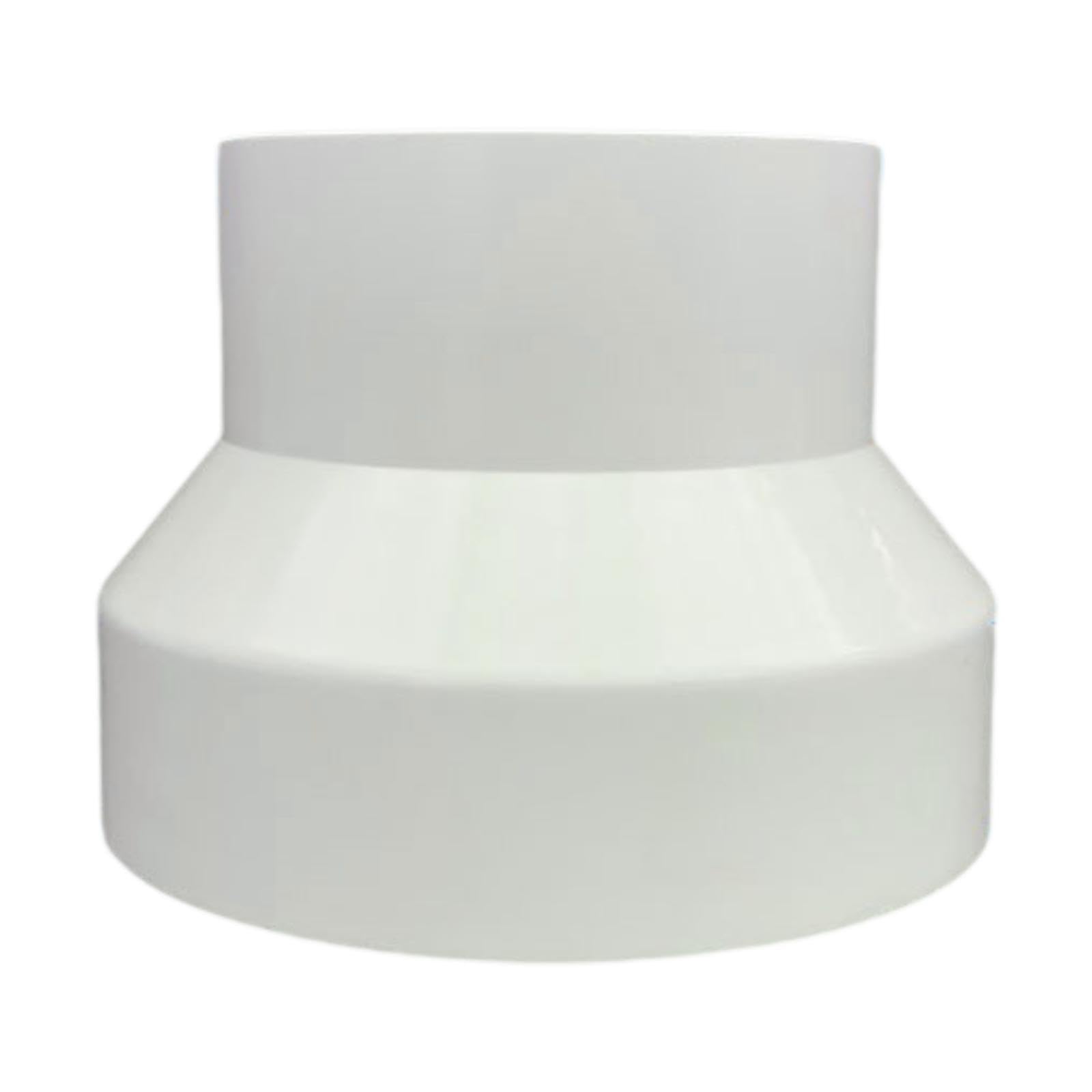 QIXCXAZ Duct Adapter Inline Ventilation System Kitchen Ducting Connector Essential Tool For Seamless Air Transfers In Offices Air Ducting Reducer Increaser, White, 150mm to 110mm