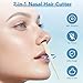 Atoymut 6Pcs Manual Nose Hair Trimmer, 2026 Upgraded Nasal Hair Cutter, 360° Rotating Double-Sided Blade Nostril Hair Remover, Portable Travel Home Daily Use Essentials with Ear Pick for Men & Women