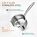 Ohtomber Stainless Steel Sauce Pan - Tri-Ply 1.5 Quarts Steamer for Cooking, Small Cooking Pot with Steamer Basket, Sauce Pan with Lid, Non Stick Saucepan, Induction Steam Pot for Vegetable, Oatmeal