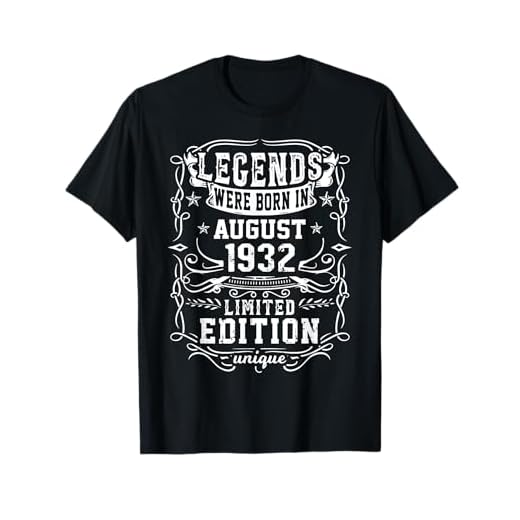 Cumpleaños Agosto 1932 Edición Limitada Regalo Legend Camiseta