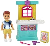 Barbie Skipper Babysitters Inc. Accessories Set with Small Toddler Doll & Kitchen Playset, Plus Dessert Mix Box, Bowl & Spoon, Gift for 3 to 7 Year Olds , White