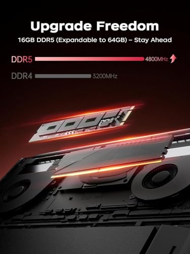 Image of Gaming Laptop with AMD Ryzen 7 H255 (8C /16T, up to 4.9GHz),Radeon 780M,16GB DDR5 RAM 512GB SSD,Windows 11 Computer,Type-C, WiFi-6, 50.82Wh Battery,Backlit Keyboard for Business