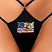 USA Zimbabwean Zimbabwe Flag Zipper Fusion Women’s G String Thong Underwear Soft Nylon Spandex High Elasticity Skin Friendly Thin Strap Hollow Out Design Anti Shift Comfortable Sexy Panties for Women