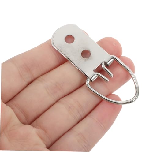 Image of 12Pcs Heavy Duty D Ring Picture Frame Hooks with Screws for Securely Hanging Artwork and Frames Reliable Wall Display Hardware for Paintings and Decor Enhancement