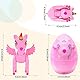 Easter Eggs Toys,Plastik Eier Ostern,4pcs Gefüllte Jumbo Ostereier mit Deformations Pony Spielzeug,Ostereier zum Befüllen, Plastikeier zum Befüllen,Ostereier Deko, für Geschenk Ostern Deko (B)