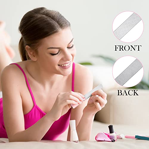 3 Pieces Stainless Steel Nail Files With Leather Case, Double Sided Metal Nail Files With Anti-Slip Handle, Metal Nail File Buffer Manicure Pedicure Tools For Fingernail Toenail (Rose Gold) #TOP1