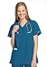 Cherokee Women's Workwear Scrubs Tie Back Mock Wrap Tunic, Caribbean Blue, 2X-Large