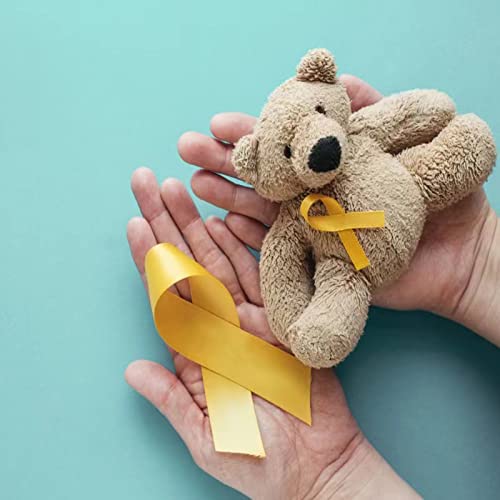 Image of 100PCS Yellow Awareness Ribbon Pins Gold Ribbons Awareness Pins for Women Girls Campaigns, Support Groups and Fundraisers Charity Event Survivor Campaign Party Favors Supplies Supplies