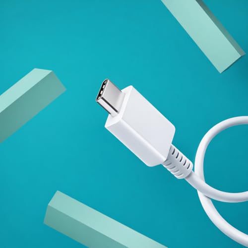 Image of Samsung 45W PD USB C to C,Fast Charging Cable 1M High Speed Data Transfer Compatible with Samsung Galaxy M35 /M15 /F15 /A15 /A14 /M14 /F14 /M34 /F34 /A34 /S21 Fe /S22 /S23 /S24 /S25 /FE /Plus /Ultra,White