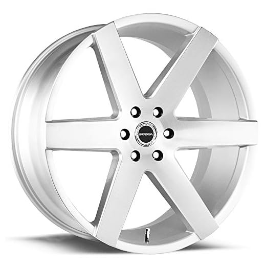 STRADA CODA Custom Wheel - 24x10, 24 Offset, 6x139.7 Bolt Pattern, 87.1mm Hub - Silver with Brushed Face Rim