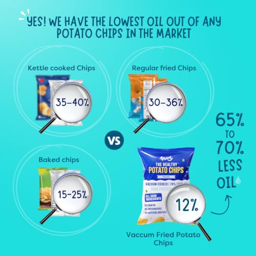 Image of Troovy Healthy Potato Chips | Vacuum Cooked Snacks | 70% Less Oil | No Palm Oil, No Added Preservatives | Made with Real Ingredients (Masala)