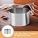 Amosfun 4pcs Round Stainless Steel Mousse Baking Molds Nonstick Dessert Cookware for Cakes Cookies and More Easy Release Versatile Use for All Skill Levels