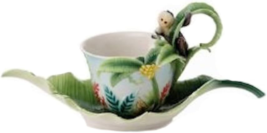 Franz Porcelain Jungle Fun Monkey Cup Saucer Spoon 02002