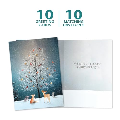 Tree-Free Greetings - Cartões comemorativos da estação - designs artísticos - 10 cartões + envelopes
