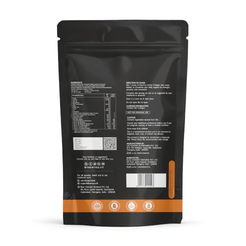 Image of NewYou Active Marine Collagen Powder for Joint & Bone Support | With Glucosamine, Hyaluronic Acid & Vitamin C | Supports Flexibility & Mobility | Orange Flavour | 500g