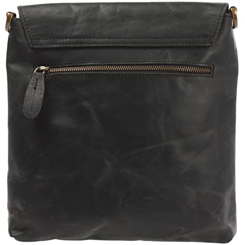 LECONI Umhängetasche Damen-Tasche Crossbag Rinds-Leder Natur Schultertasche Vintage-Look Ledertasche Frauen + Herren Handtasche aus Echt-Leder 29x29x6cm LE3027 – Bild 5