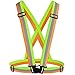 Chiwo Reflective Vest Running Gear 2Pack, High Visibility Adjustable Safety Vest for Night Cycling,Hiking, Jogging,Dog Walking(Color Ornage)