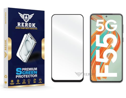 Image of Gorilla Tempered Glass Screen Protector Compatible with Samsung Galaxy F55 5G [Pack of 1] | Edge-to-Edge, Bubble-Free, Case Friendly, Easy Installation Kit
