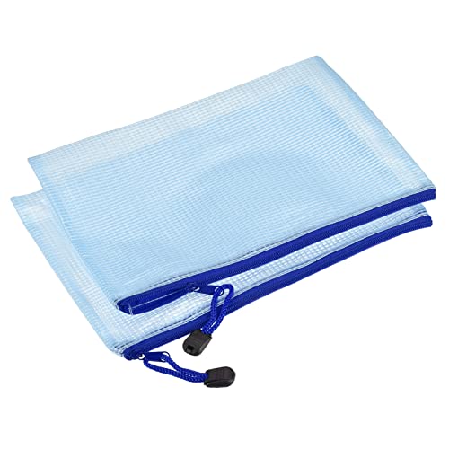 Bolsas de malla con cremallera contra el desorden de papeles, formato A3 YOKIVE azul