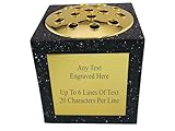 [Custom] Personalised Engraved Black Memorial Rose Bowl Grave Marker Flower Pot Vase