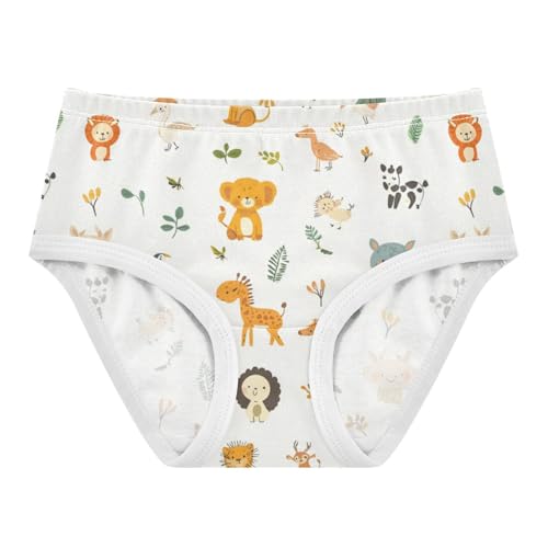 ZZKKO Cute Animals in The Zoo Girls Underwear Toddler Panties for Girls Comfort Brief Size 8Y