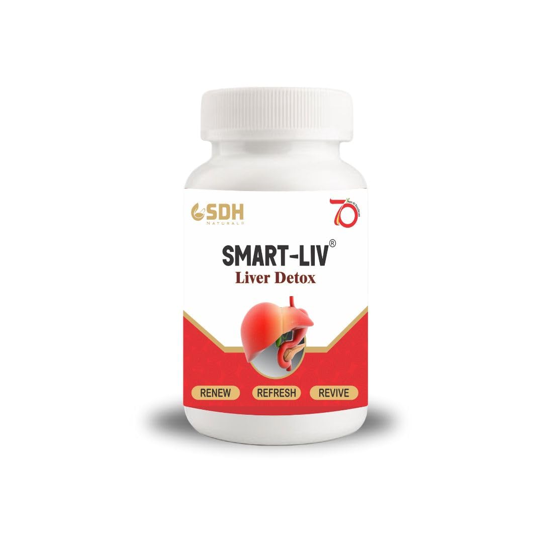 SDH Naturals Smart Liv Liver Detox Capsules | Ayurvedic Liver Health Supplement | Milk Thistle, Kutki, Bhringraj, and Punarnava | 60 Veg Capsules (B0D1C77FNW) Amazon Price History, Amazon Price Tracker
