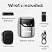 Ufree Foil Shaver for Men,​ Electric Razor with 2 Foil Heads, IPX7 Waterproof Electric Shaver, Wet Dry Cordless Razor, Chargeable Portable Shavers for Men, Silver