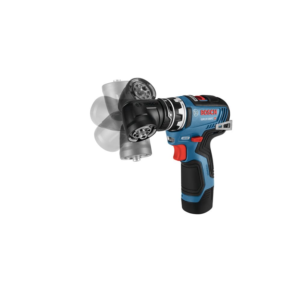 Bosch GSR12V-300FCB22 12V Max EC Brushless Flexiclick 5 en 1 Drill/Driver System with (2) 2.0 Ah Batteries