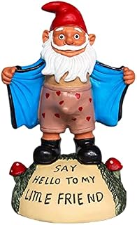 Acebwhtoy Garden Gnome Polyresin Figures Decoration, Naughty Gnomes Garden Gnome Funny Garden Gnomes Weatherproof for Home Indoor Outdoor Lawn Decor (Blue)