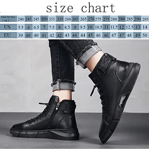 Image of DevilAngel Men's Italian High Top Cashmere Leather Boots