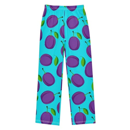 J JOYSAY Cartoon Plum Leaves Pajamas Pants Soft Long Pajama Bottoms Lounge Sleep Pants Size S-XL