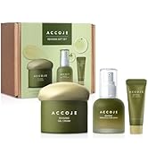 ACCOJE Jeju Cica Serum &amp; Reviving Gel Cream Set, Hydrating Duo for Sensitive/Combination Skin, wi...