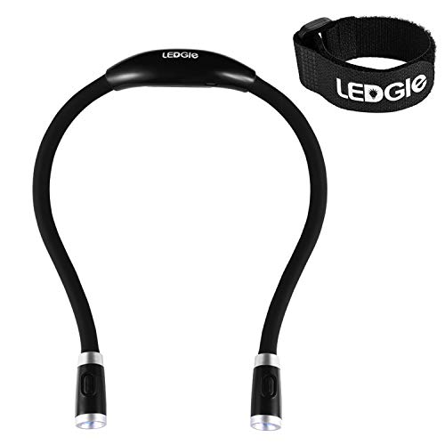 LEDGLE LED Book Light Rechargeable Hug Light Reading Lamp Hands Free 4 LED
