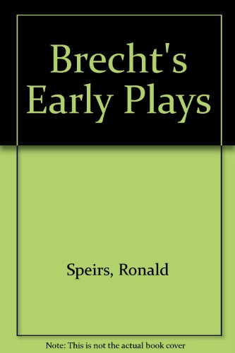 Brecht's Early Plays