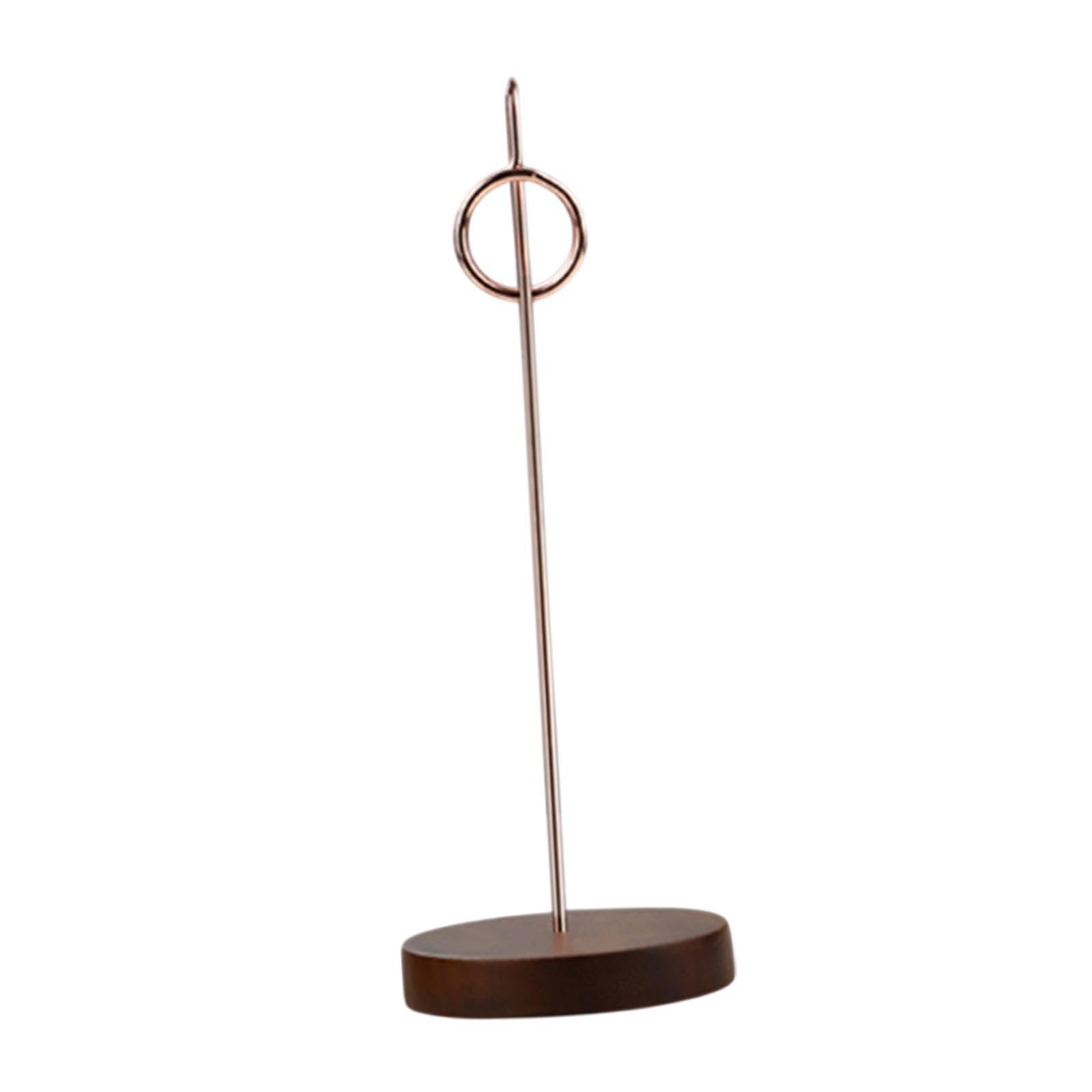 SM SunniMix Place Cards Holder Reserved Sign DIY Crafts Portable Antislip Cardholder Table Menu Holder for Photo Party Tabletop Reception, Rose Gold