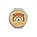 Chestnut Red Panda Animal Hand Compact Mirror Round Portable Pocket Glass