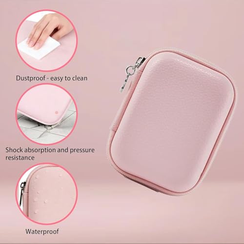 Image of INOCEAN Camera Case, Small Camera Bag, Waterproof Protective Pouch for Outdoor Photography, Compact Storage for Travel and Daily Commute, Pink Color for Easy Identification