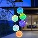Topspeeder Color Changing Solar Power Wind Chime Spiral Spinner Crystal Ball Wind Mobile Portable Waterproof Outdoor Decorative Romantic Wind Bell Light for Patio Yard Garden Home (Crystal Ball)