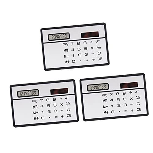 HOODANCOS 1set Solar Mini Calculator Ultra-Thin Portable Handheld Device for School and Office Lightweight and Compact Design for Easy Carrying